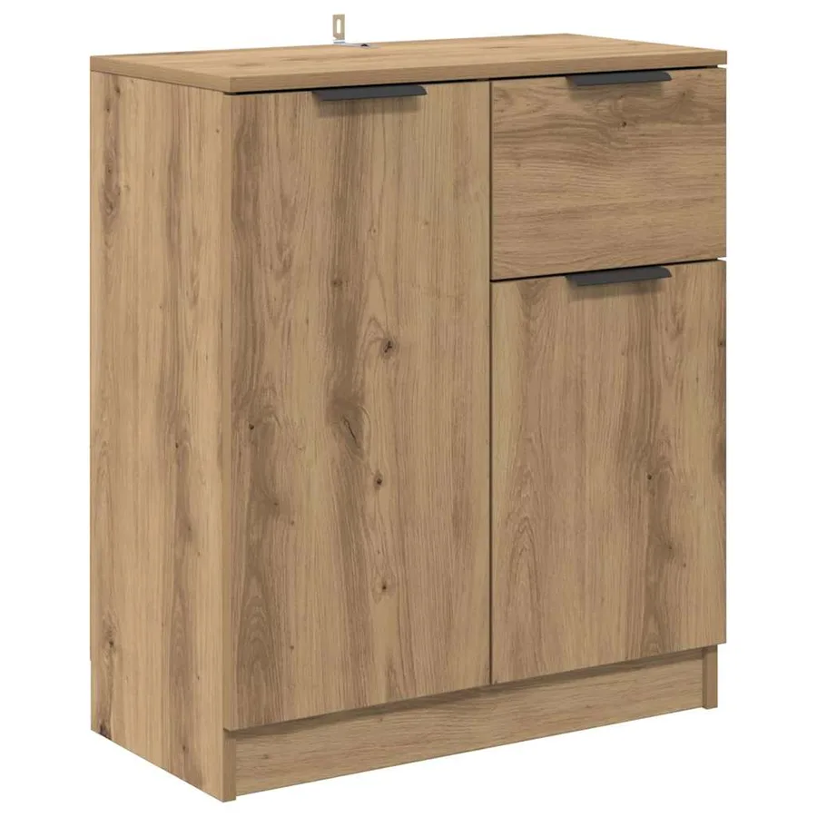Buffets 2 pcs Chêne artisanal 60 x 30 x 70 cm Bois d'ingénierie - 7