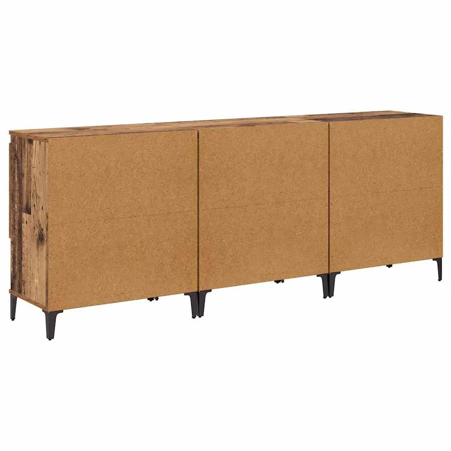 Buffets 3 pcs Bois Ancien 60 x 35 x 70 cm Bois d'ingénierie - 7