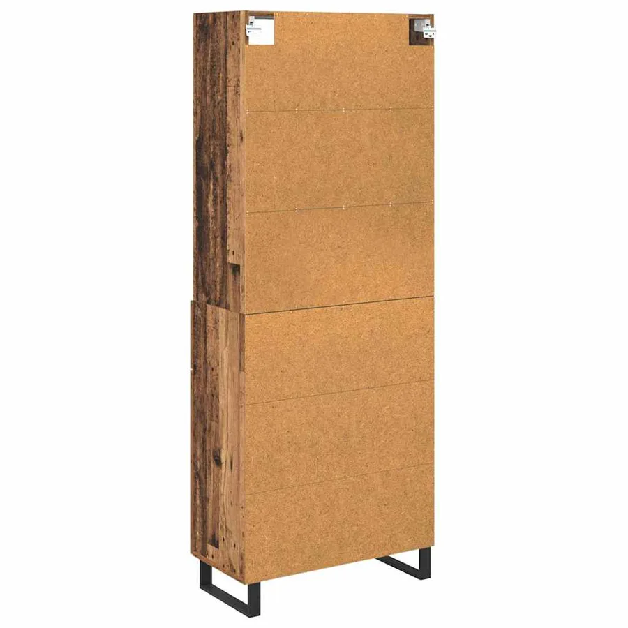 Haut Armoire avec tiroir 2 pcs Bois ancien Bois d'ingénierie - 8