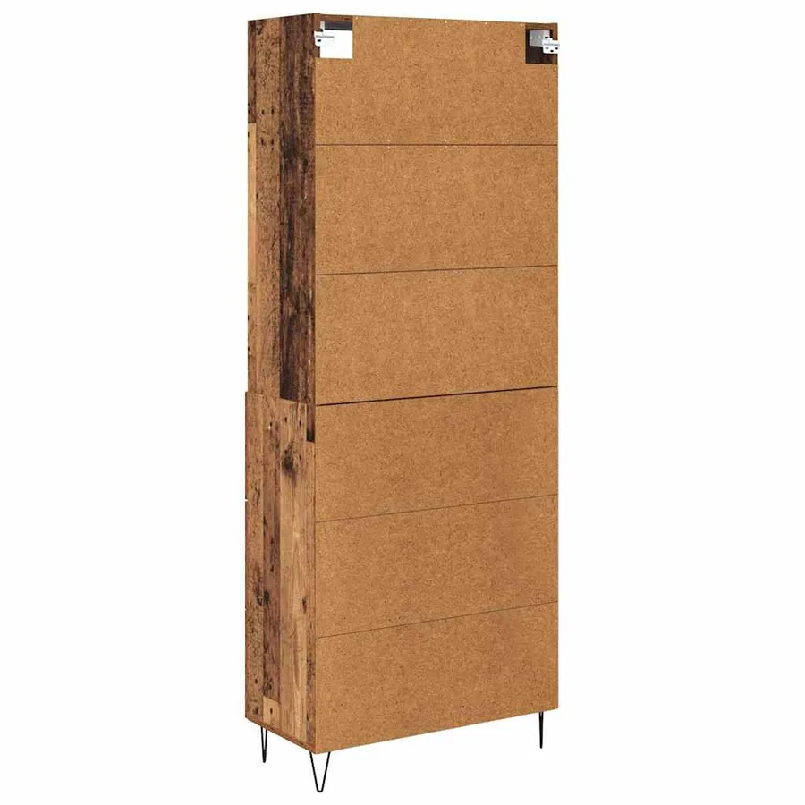 Haut Armoire avec tiroir 2 pcs Bois ancien Bois d'ingénierie - 8