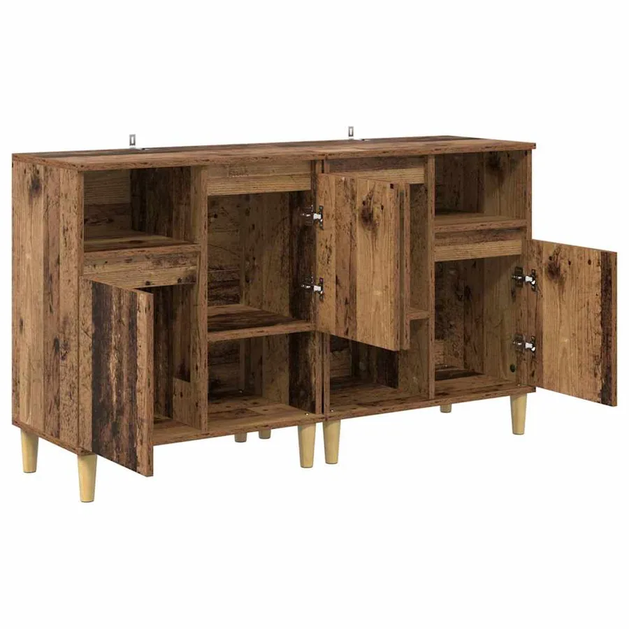 Buffets 2 pcs Bois Ancien 60 x 35 x 70 cm Bois d'ingénierie - 6