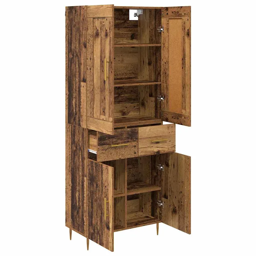 Haut Armoire Bois Ancien 69,5 x 34 x 180 cm Bois d'ingénierie - 5