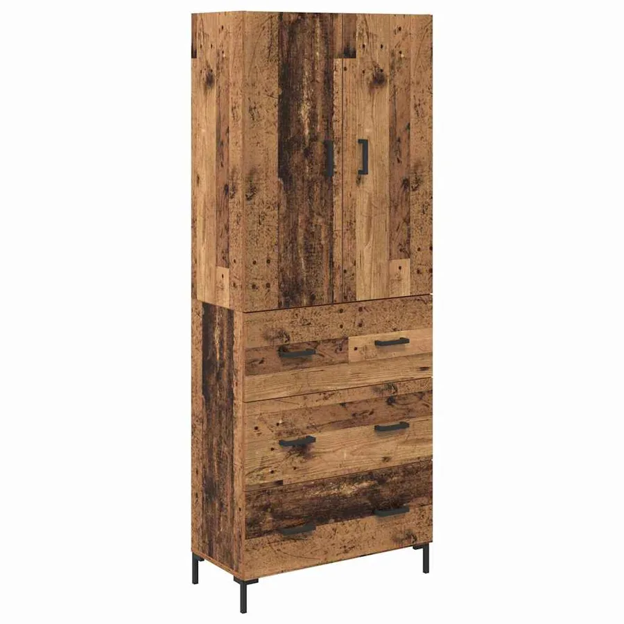 Haut Armoire Bois Ancien 69,5 x 34 x 180 cm Bois d'ingénierie - 2