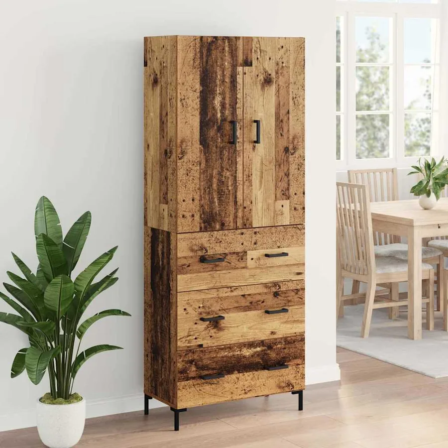 Haut Armoire Bois Ancien 69,5 x 34 x 180 cm Bois d'ingénierie - 4