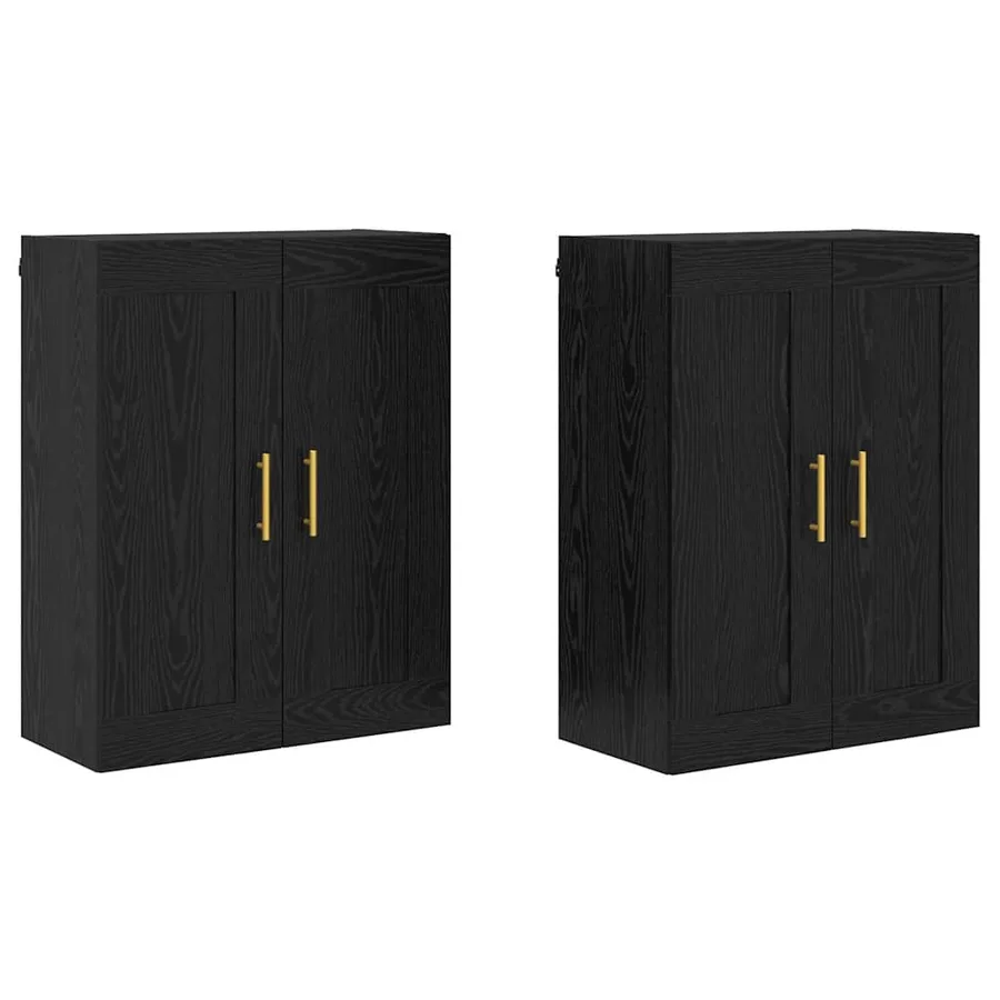 Meuble mural Montage mural 2 pcs Chêne noir 69,5 x 34 x 90 cm - 2