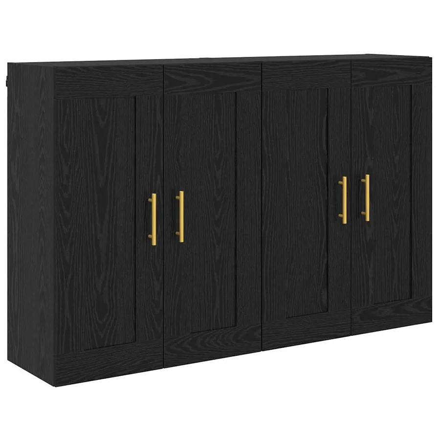Meuble mural Montage mural 2 pcs Chêne noir 69,5 x 34 x 90 cm - 5