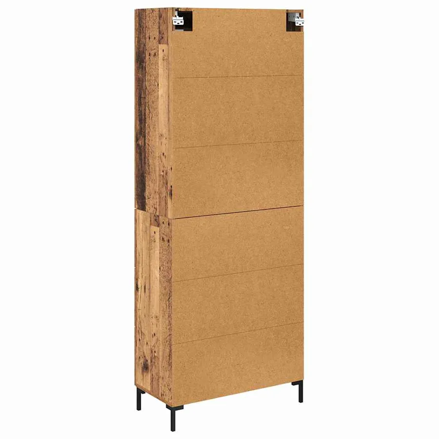 Haut Armoire avec tiroir 2 pcs Bois ancien Bois d'ingénierie - 8
