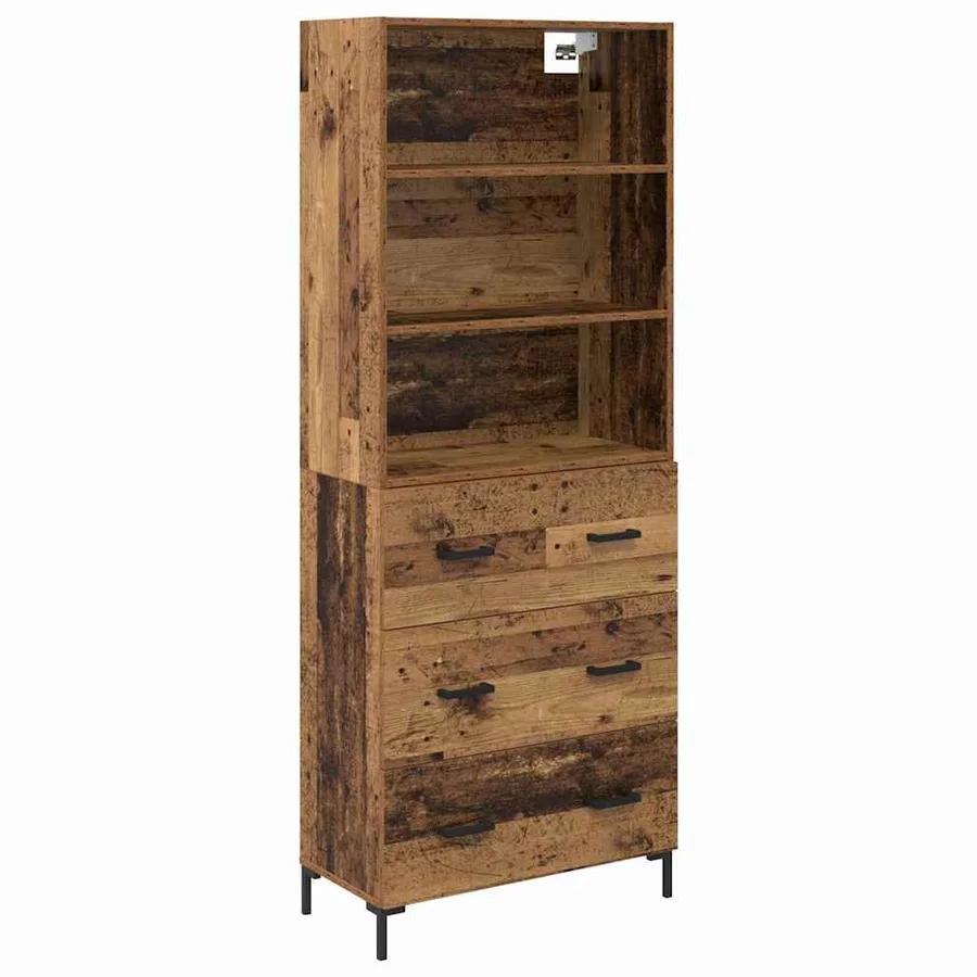 Haut Armoire Bois ancien 69,5 x 34 x 180 cm Bois d'ingénierie - 2