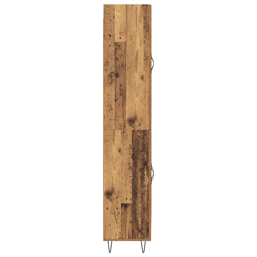 Haut Armoire 2 pcs Bois ancien Bois d'ingénierie - 9