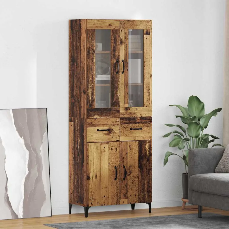 Haut Armoire Bois Ancien 69,5 x 34 x 180 cm Bois d'ingénierie