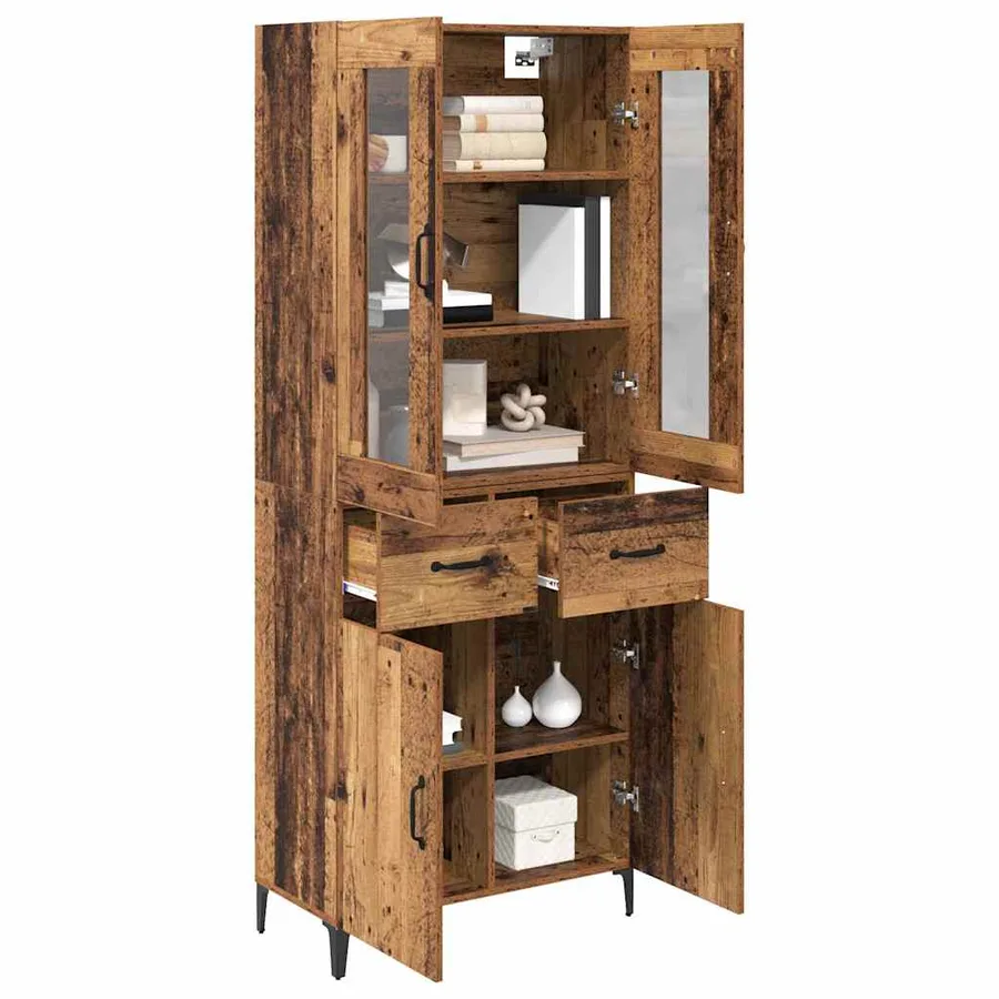 Haut Armoire Bois Ancien 69,5 x 34 x 180 cm Bois d'ingénierie - 3