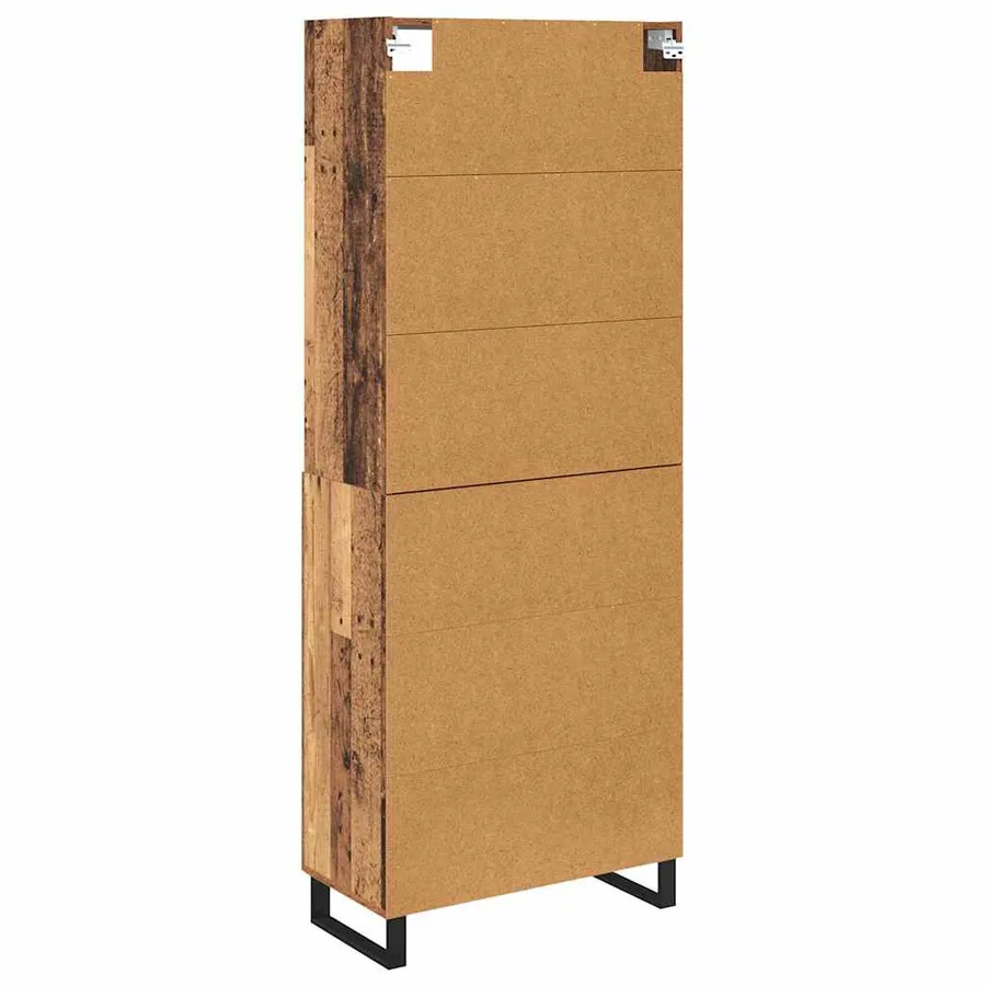 Haut Armoire 2 pcs Bois ancien Bois d'ingénierie - 10