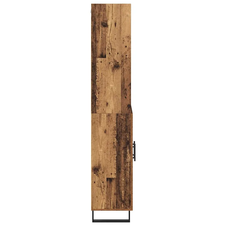 Haut Armoire 2 pcs Bois ancien Bois d'ingénierie - 9