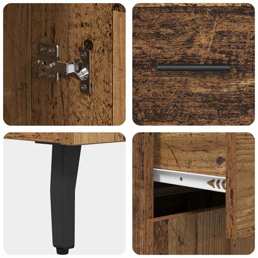 Haut Armoire avec tiroir Bois Ancien 69,5 x 34 x 180 cm - 11