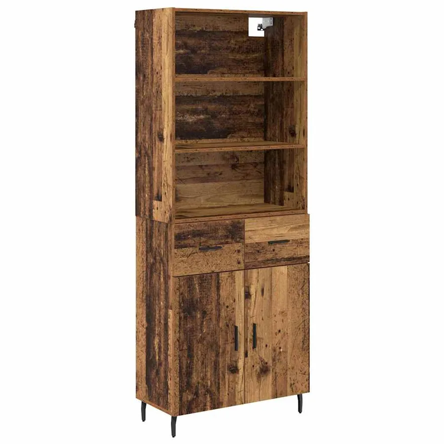 Haut Armoire avec tiroir Bois Ancien 69,5 x 34 x 180 cm - 2