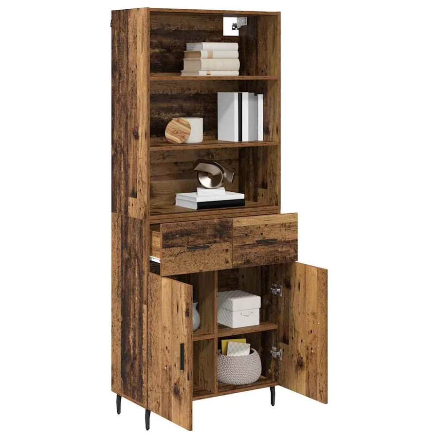 Haut Armoire avec tiroir Bois Ancien 69,5 x 34 x 180 cm - 3