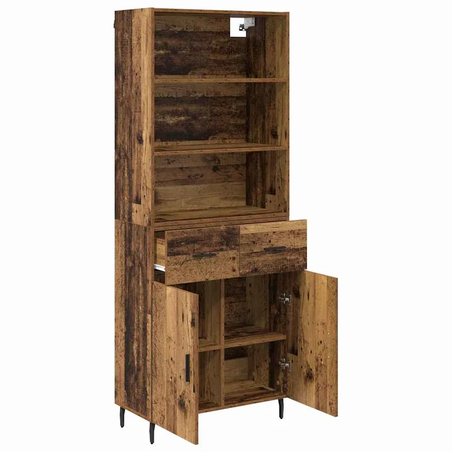 Haut Armoire avec tiroir Bois Ancien 69,5 x 34 x 180 cm - 5