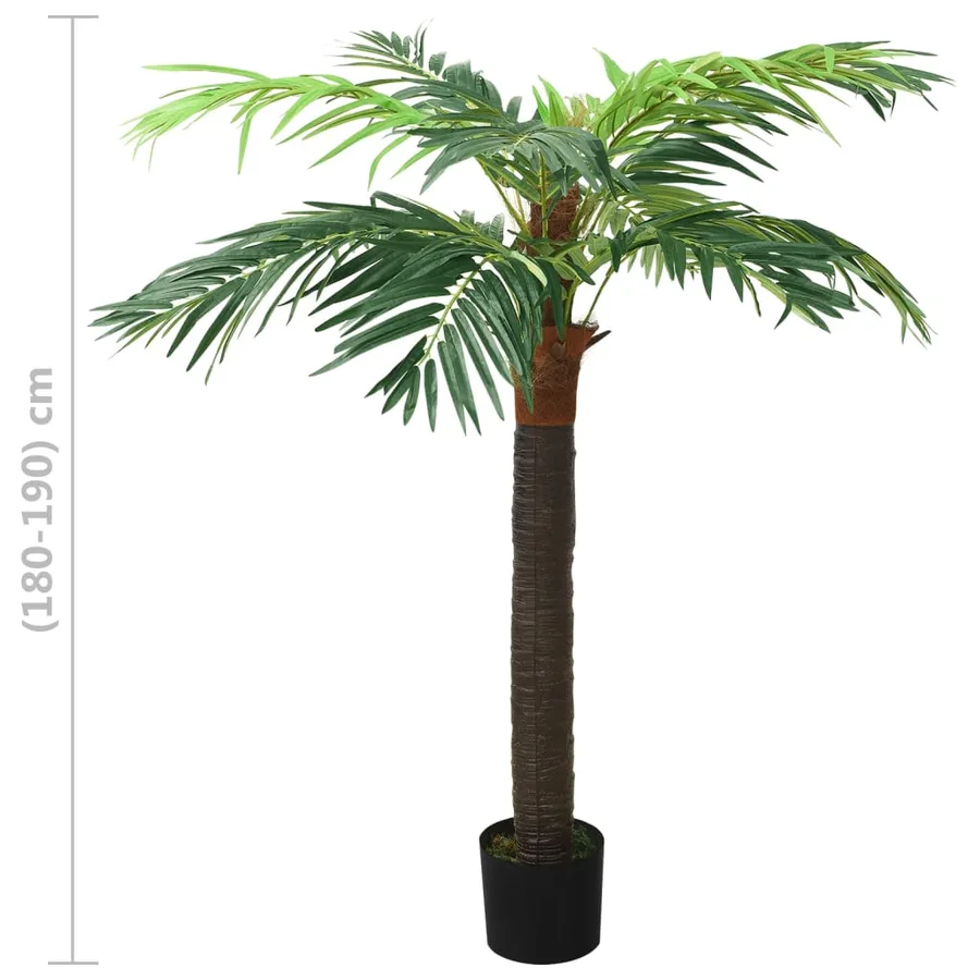 Palmier Phoenix artificiel avec pot 190 cm Vert - 6