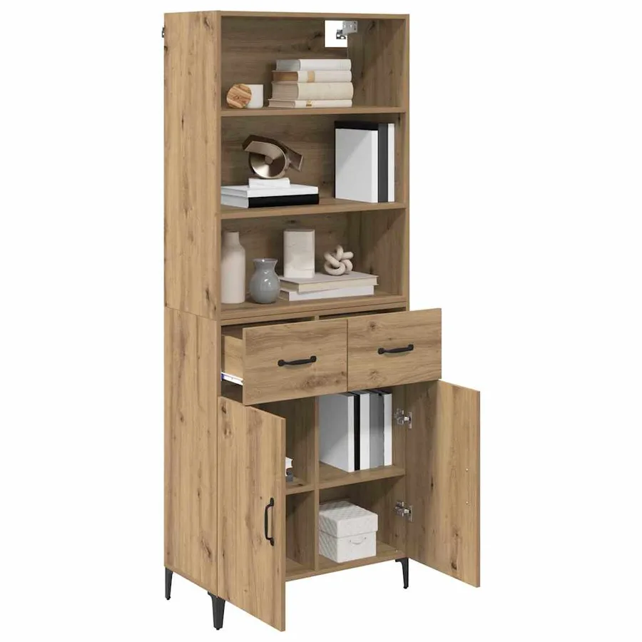 Haut Armoire Chêne artisanal 69,5 x 34 x 180 cm - 3