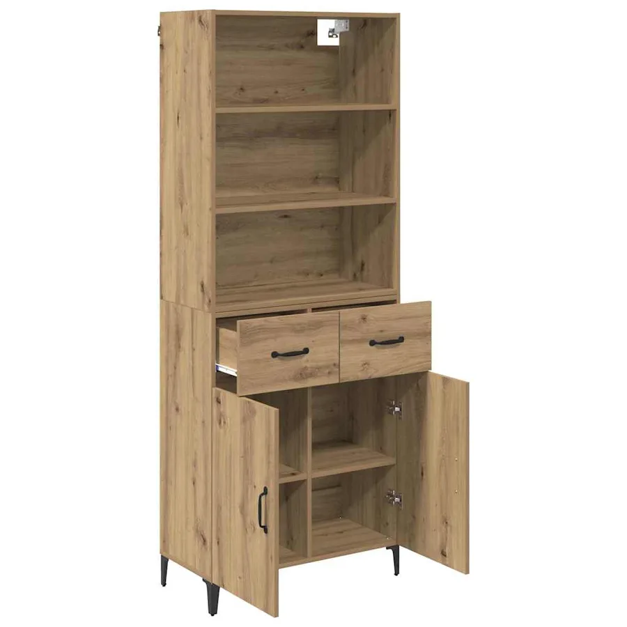 Haut Armoire Chêne artisanal 69,5 x 34 x 180 cm - 5