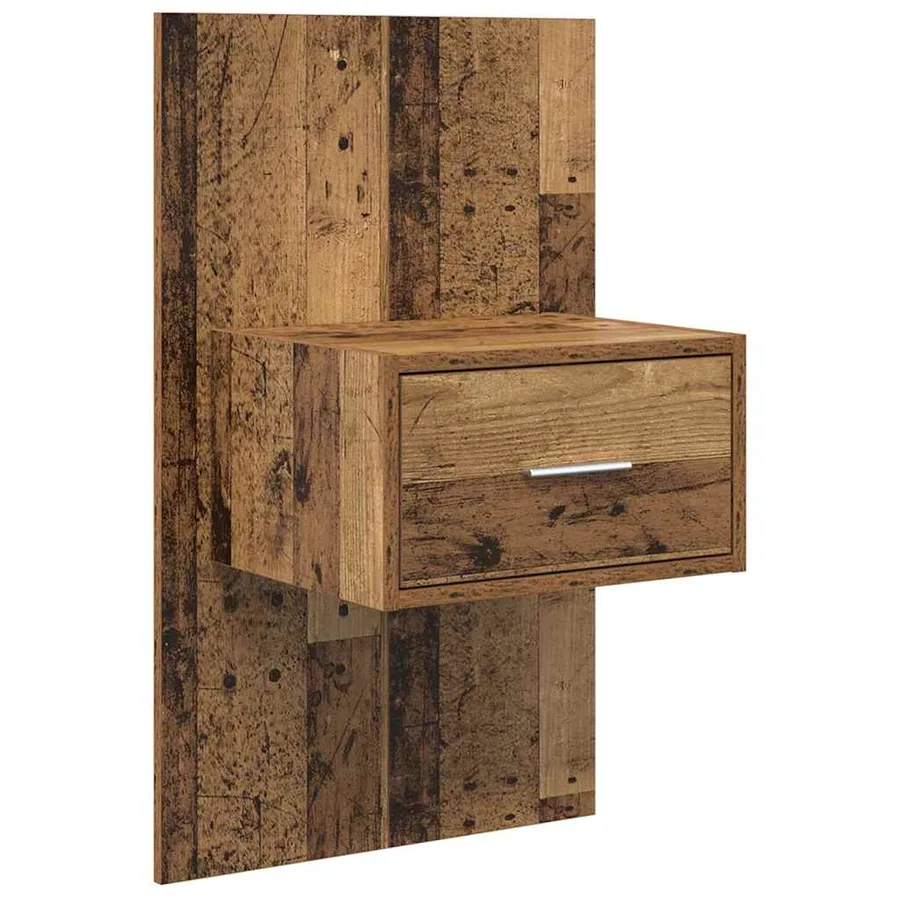 Tête de lit avec armoire 3 pcs Bois Ancien Bois d'ingénierie - 6