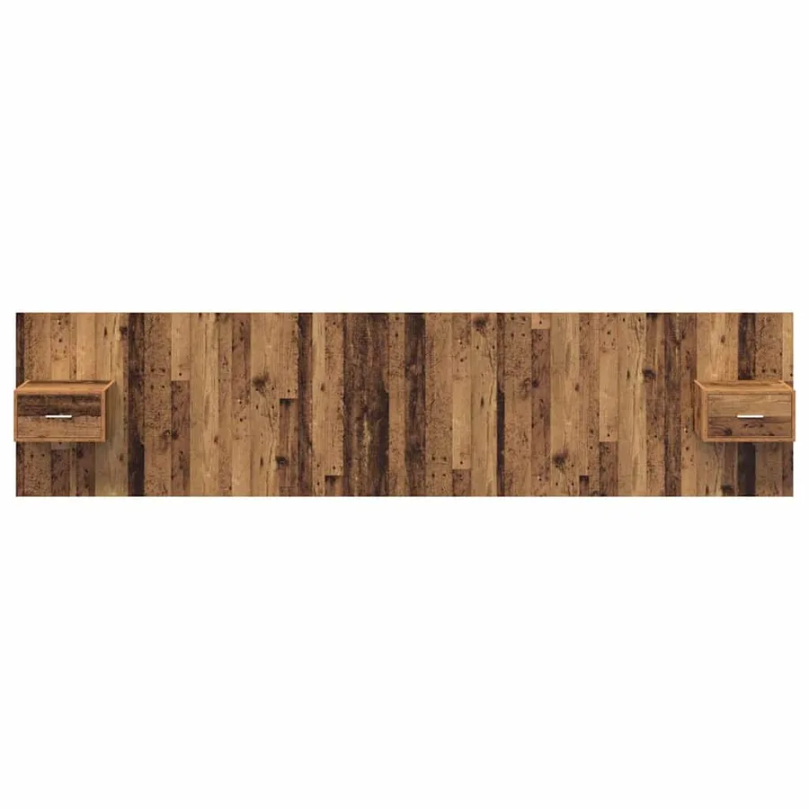 Tête de lit avec armoire 3 pcs Bois Ancien Bois d'ingénierie - 7