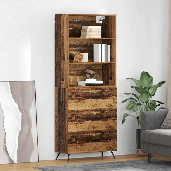 Haut Armoire Bois Ancien 69,5 x 34 x 180 cm Bois d'ingénierie