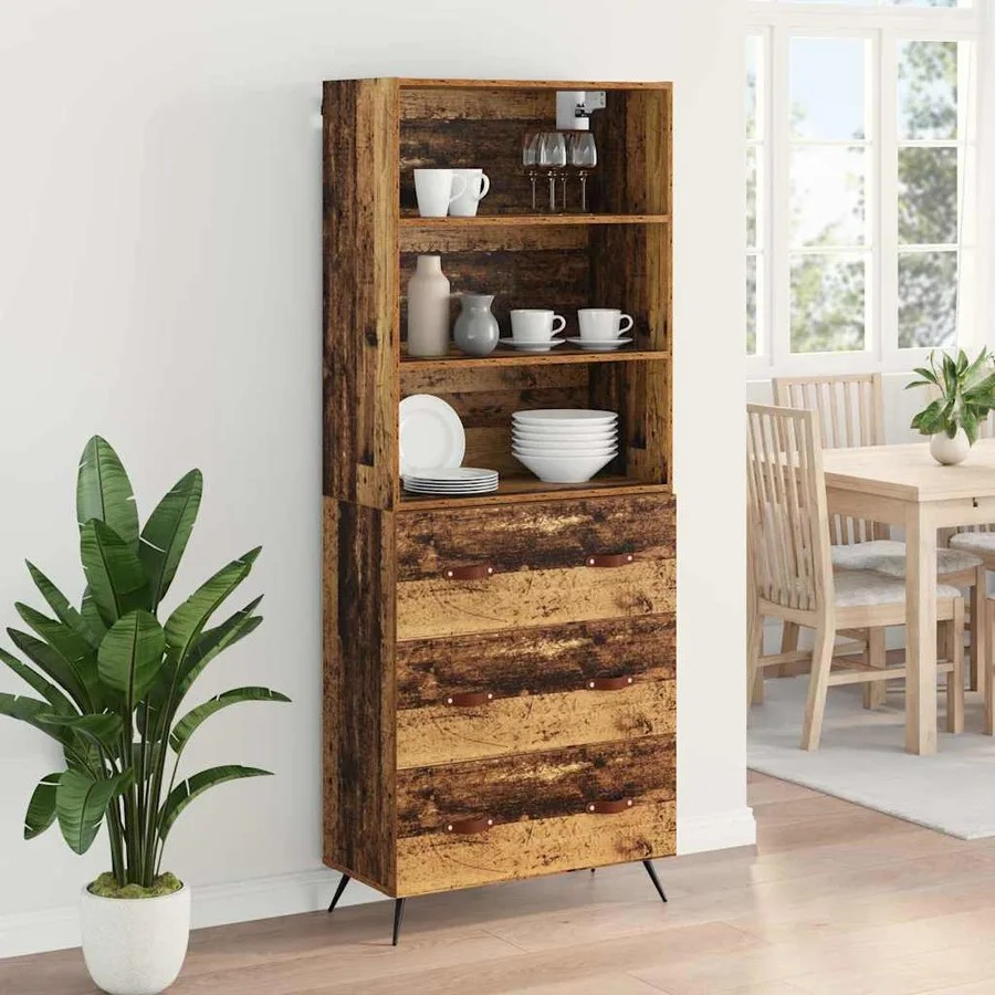 Haut Armoire Bois Ancien 69,5 x 34 x 180 cm Bois d'ingénierie - 4