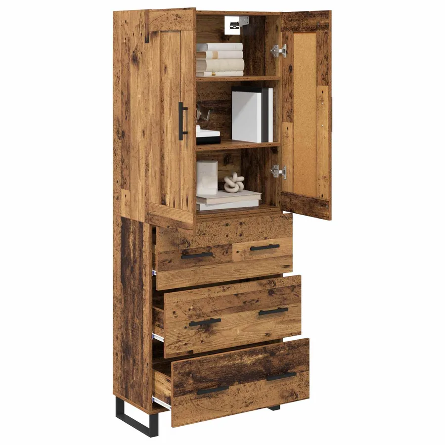 Haut Armoire Bois ancien 69,5 x 34 x 180 cm Bois d'ingénierie - 3