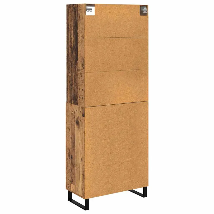 Haut Armoire avec tiroir 2 pcs Bois ancien Bois d'ingénierie - 10