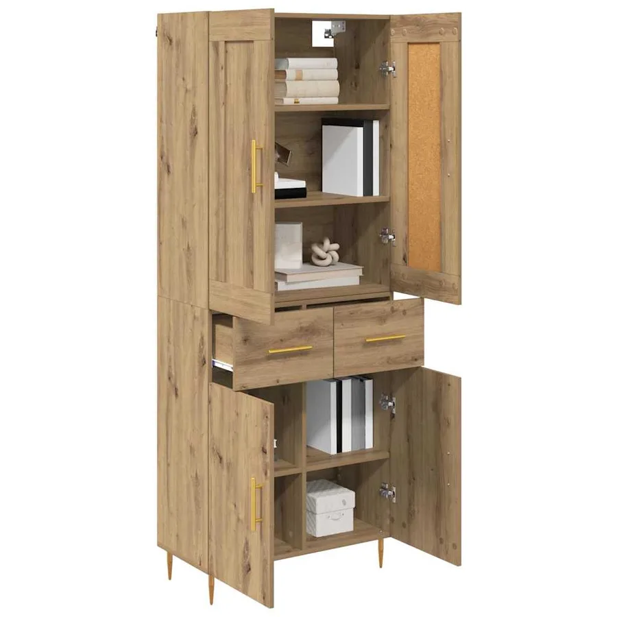 Haut Armoire Chêne artisanal 69,5 x 34 x 180 cm - 3
