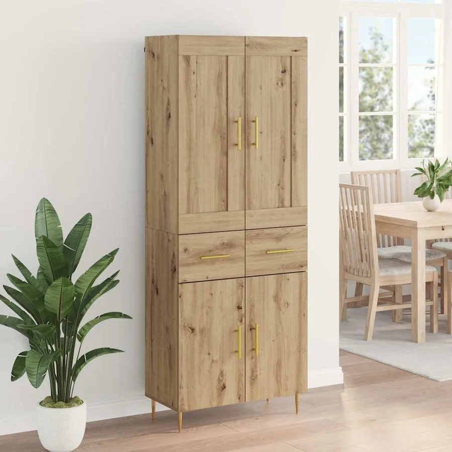 Haut Armoire Chêne artisanal 69,5 x 34 x 180 cm - 4