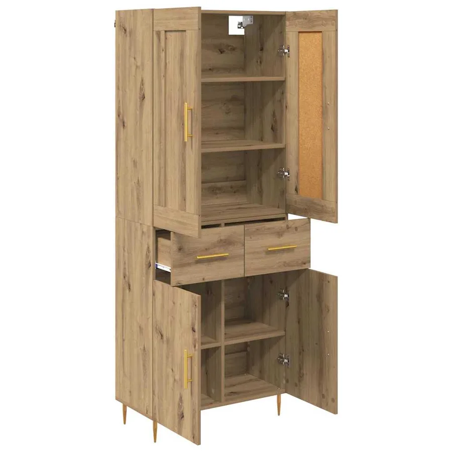 Haut Armoire Chêne artisanal 69,5 x 34 x 180 cm - 5