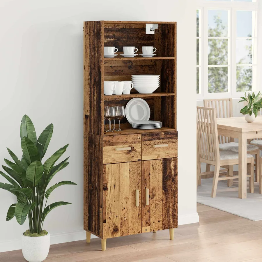 Haut Armoire Bois Ancien 69,5 x 32,5 x 180 cm Bois d'ingénierie - 4