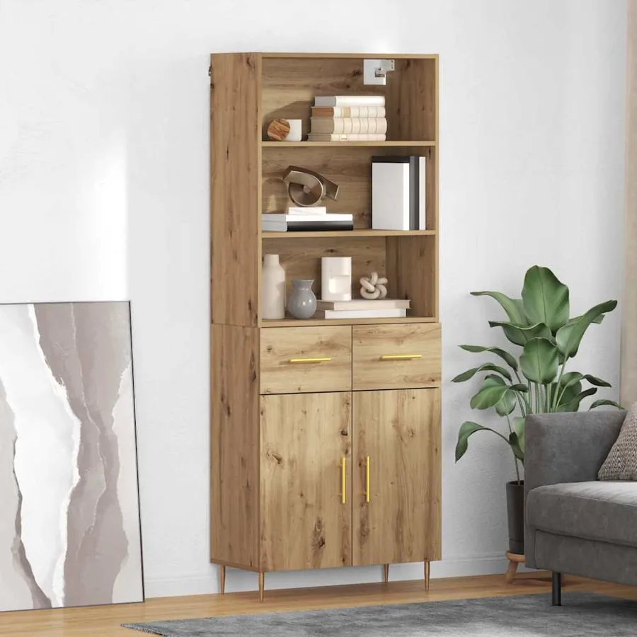 Haut Armoire Chêne artisanal 69,5 x 34 x 180 cm
