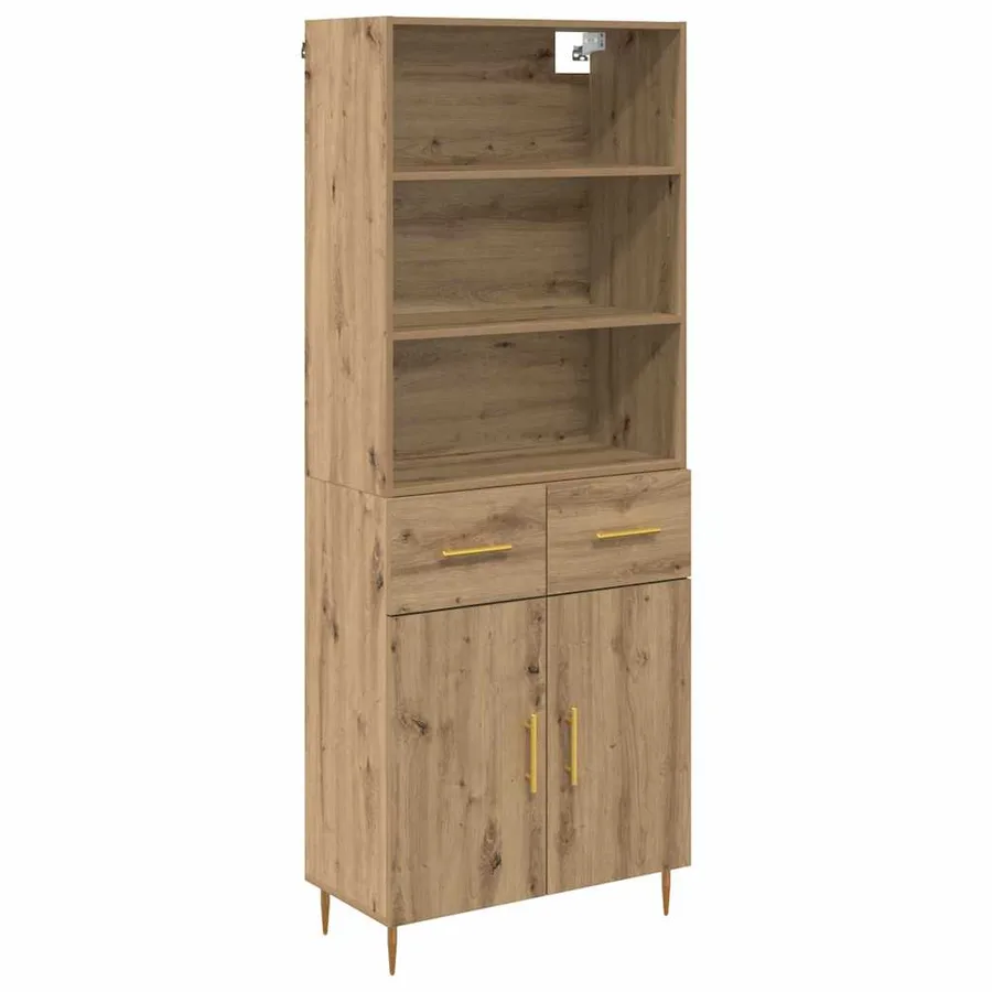 Haut Armoire Chêne artisanal 69,5 x 34 x 180 cm - 2