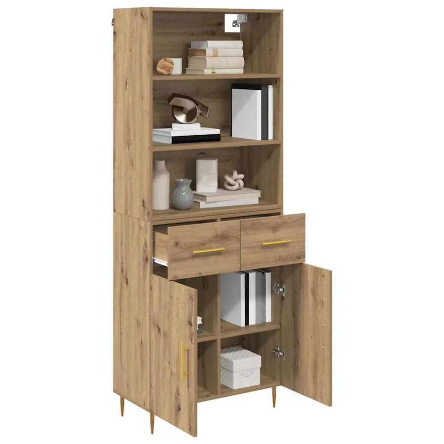 Haut Armoire Chêne artisanal 69,5 x 34 x 180 cm - 3
