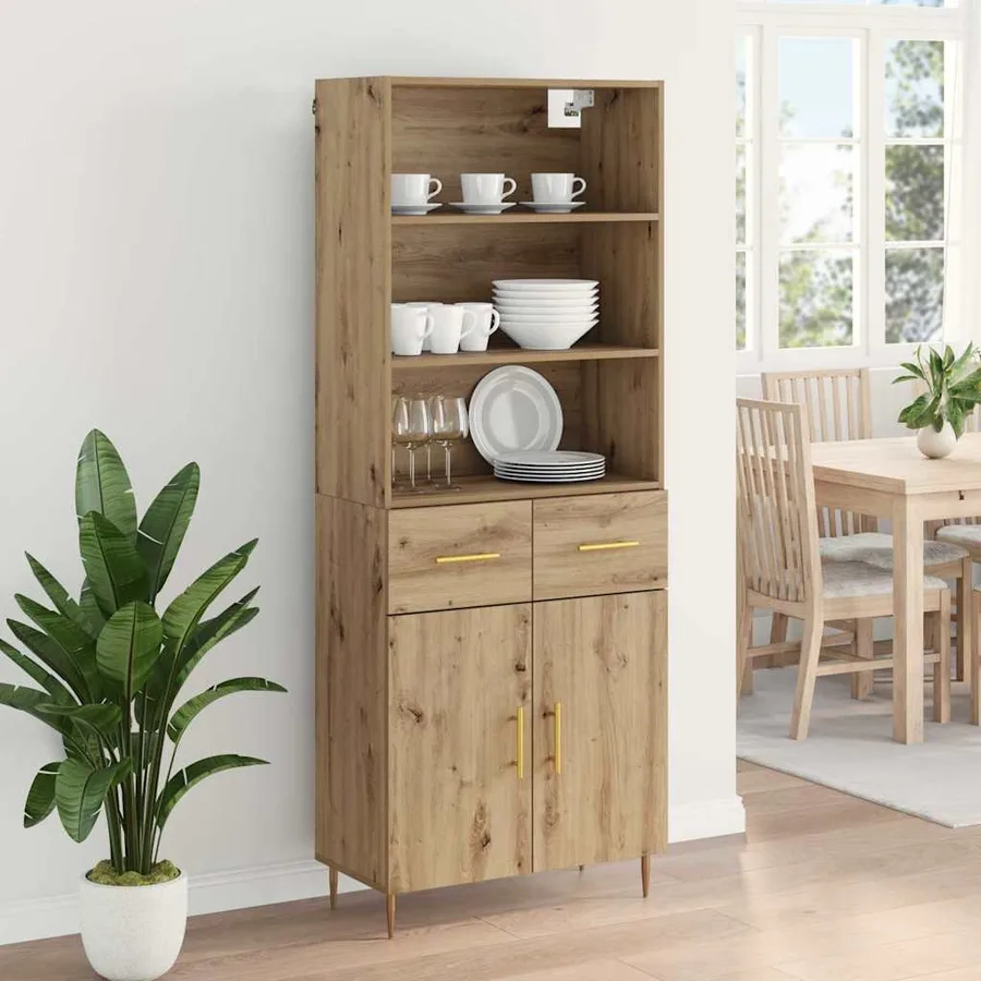 Haut Armoire Chêne artisanal 69,5 x 34 x 180 cm - 4