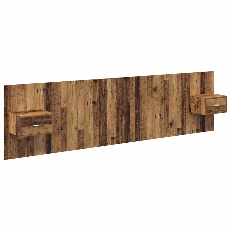 Tête de lit avec armoire 3 pcs Bois Ancien Bois d'ingénierie - 2