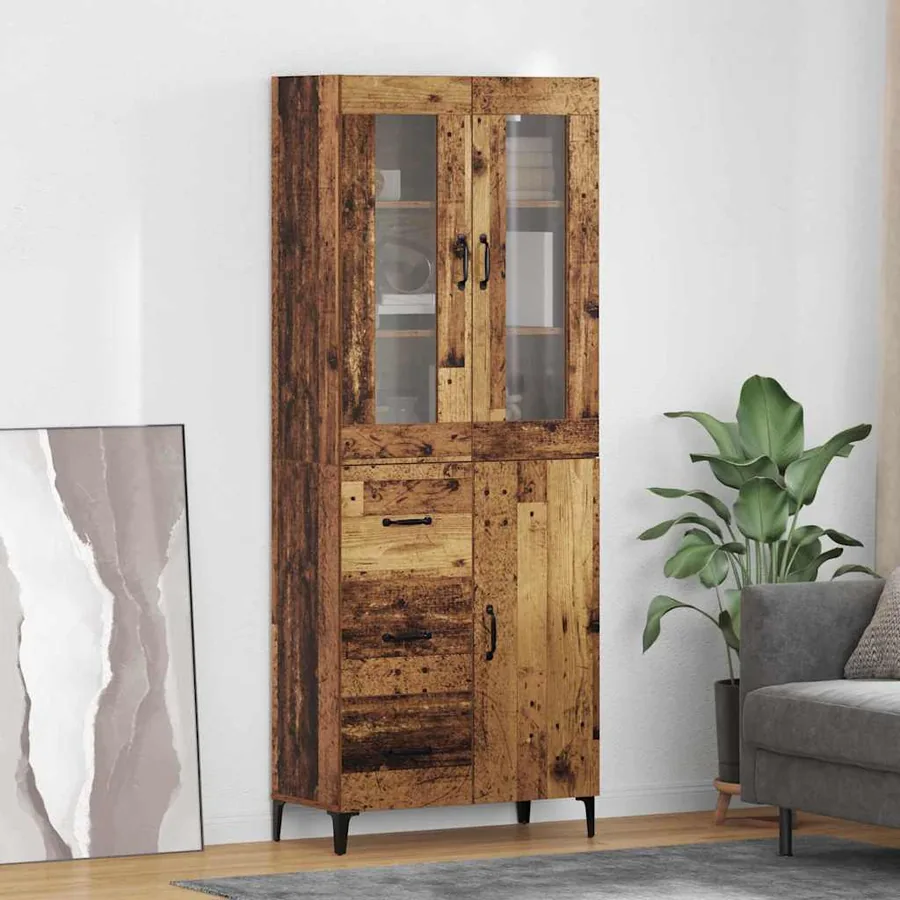 Haut Armoire Bois Ancien 69,5 x 34 x 180 cm Bois d'ingénierie