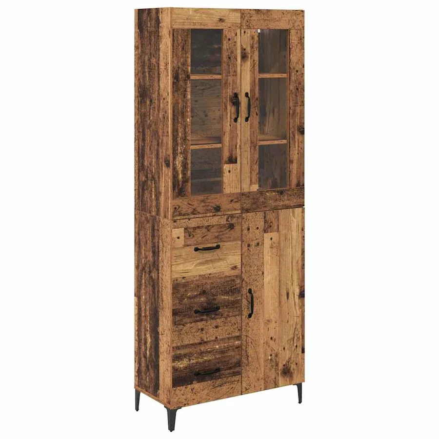Haut Armoire Bois Ancien 69,5 x 34 x 180 cm Bois d'ingénierie - 2