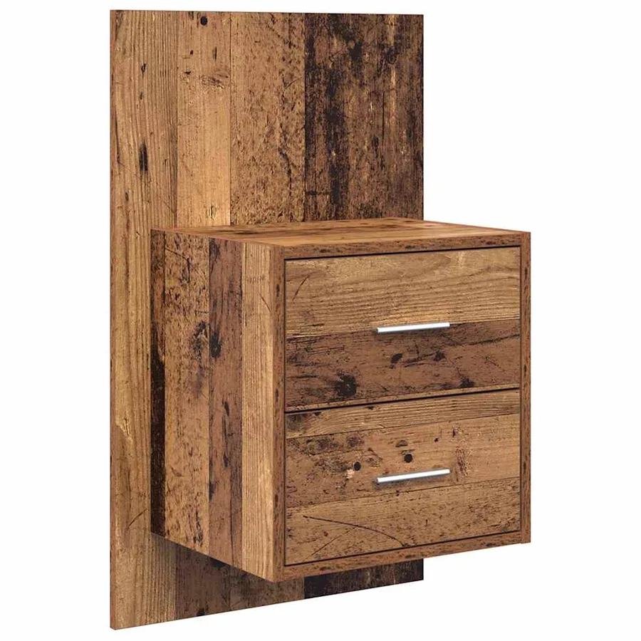 Tête de lit avec armoire 3 pcs Bois Ancien Bois d'ingénierie - 6