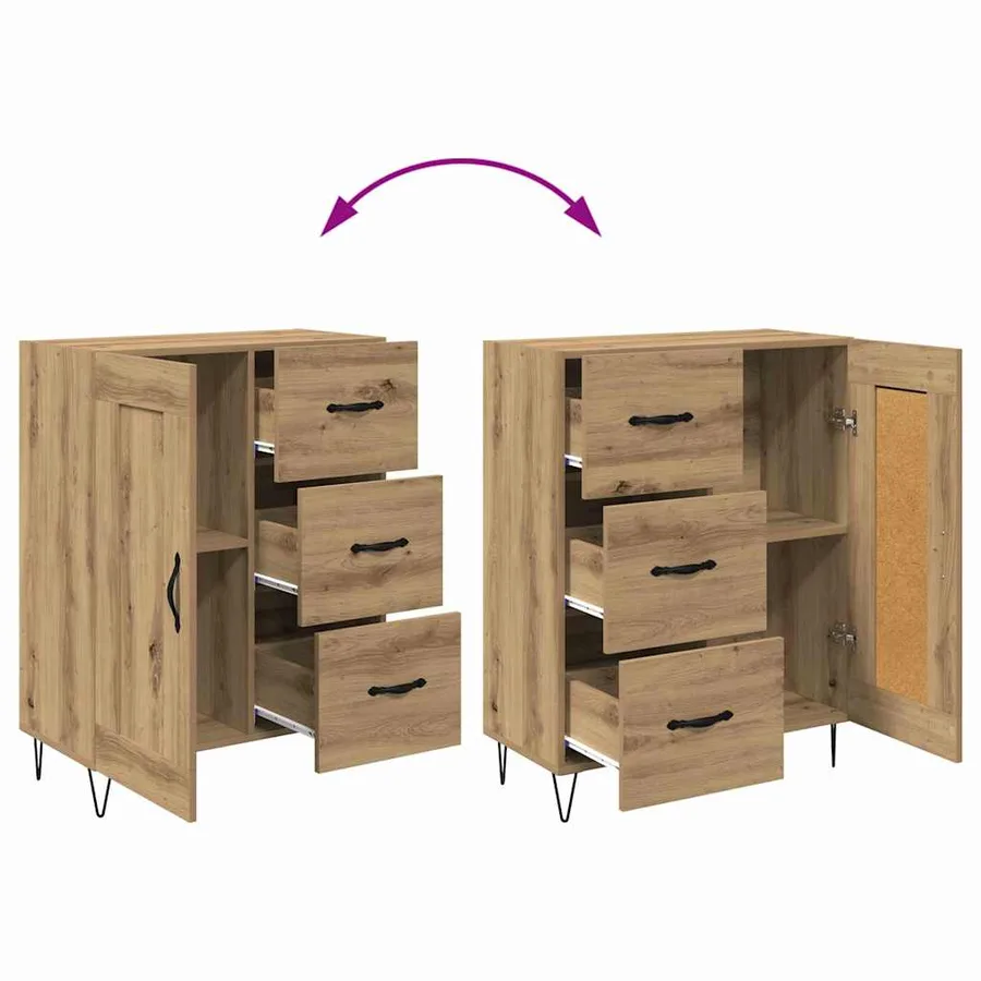 Haut Armoire 2 pcs Chêne artisanal 69,5 x 34 x 180 cm - 13