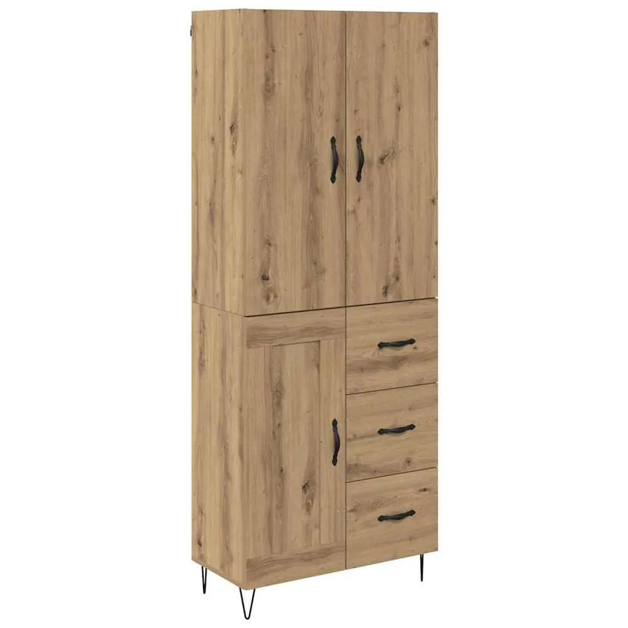 Haut Armoire 2 pcs Chêne artisanal 69,5 x 34 x 180 cm - 2