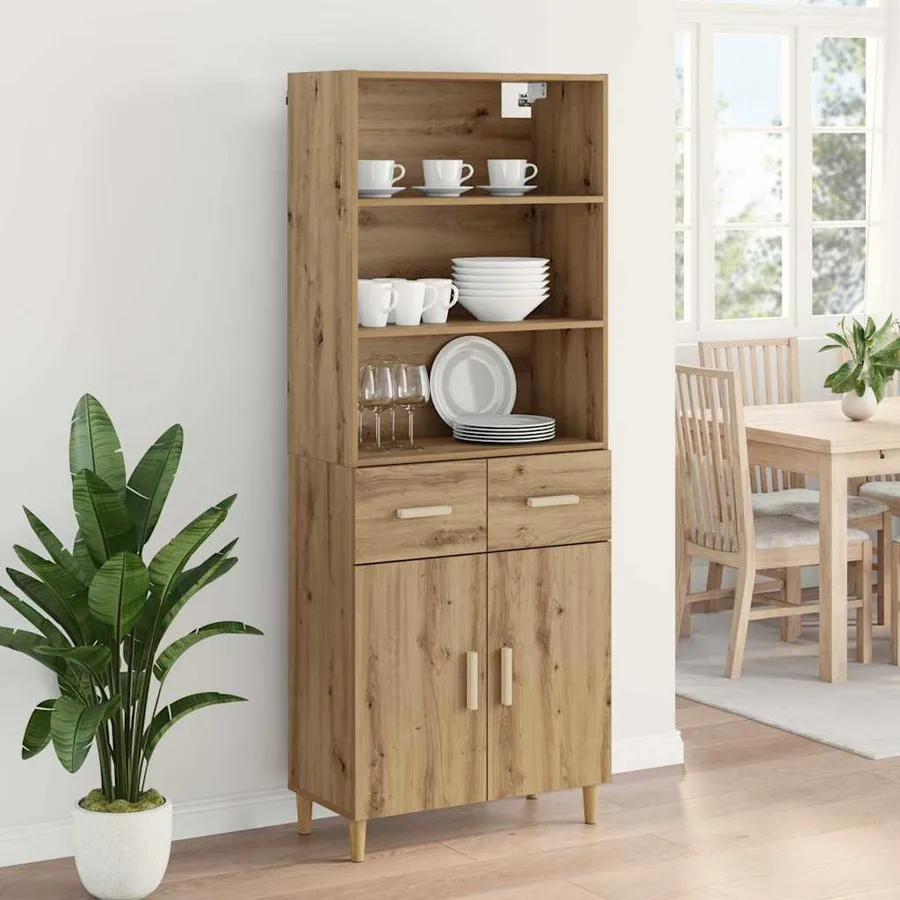Haut Armoire Chêne artisanal 69,5 x 34 x 180 cm - 3