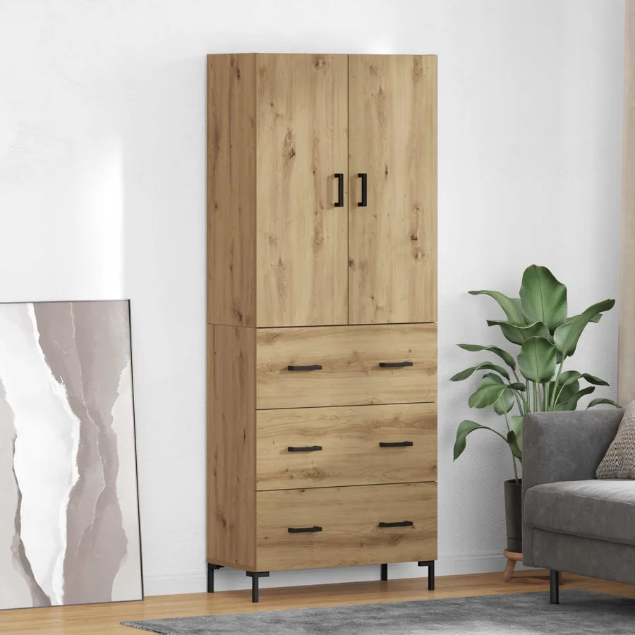 Haut Armoire Chêne artisanal 69,5 x 34 x 180 cm