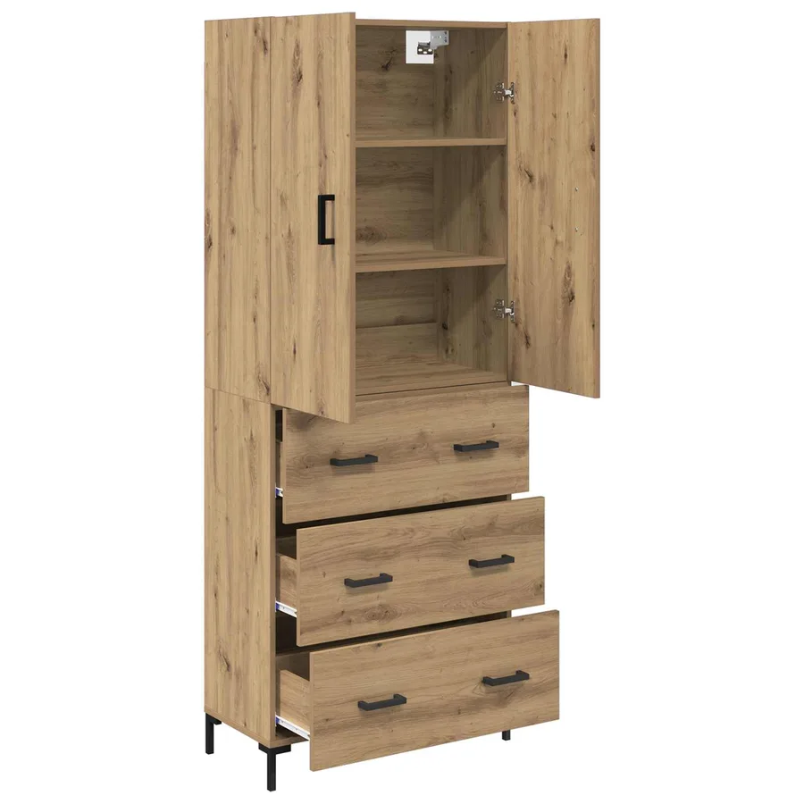 Haut Armoire Chêne artisanal 69,5 x 34 x 180 cm - 5