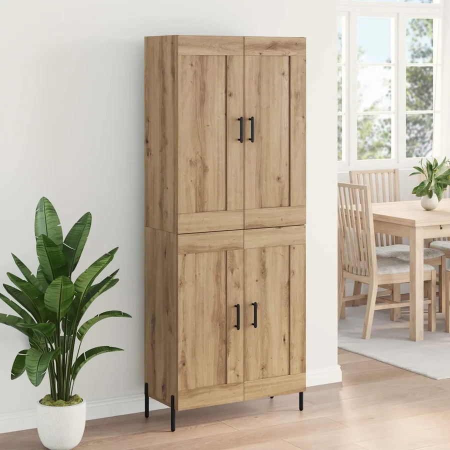 Haut Armoire 2 pcs Chêne artisanal 69,5 x 34 x 180 cm - 4