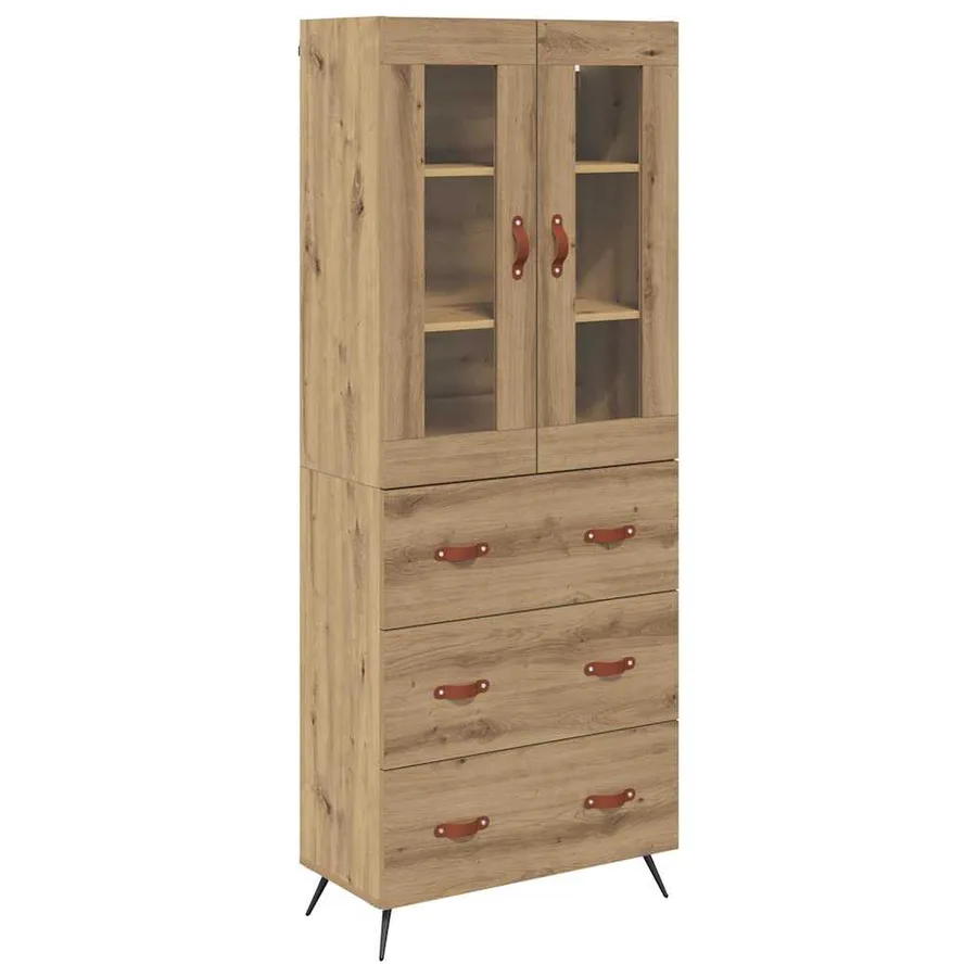 Buffet avec étagère 2 pcs Chêne artisanal 69,5 x 34 x 180 cm - 2