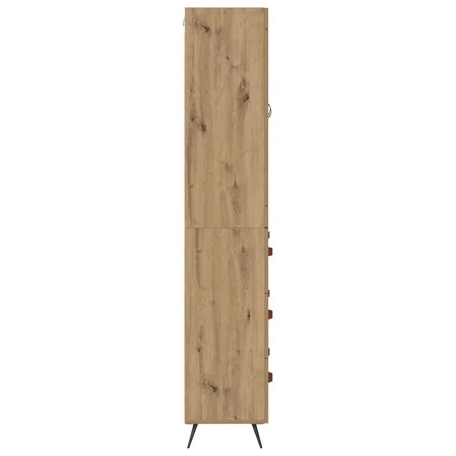 Buffet avec étagère 2 pcs Chêne artisanal 69,5 x 34 x 180 cm - 9